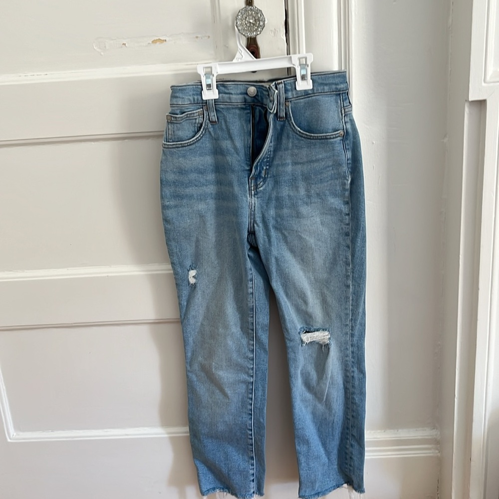 Madewell ripped jeans.